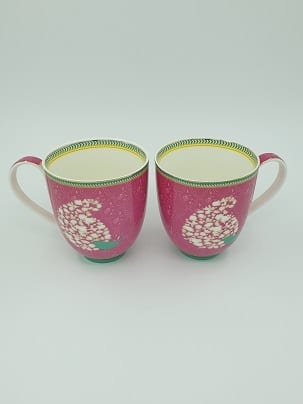 PINK COFFEE MUG, Unique Mug, Handmade, Coffee Cup, Tea Mugs 6 Pcs