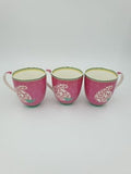 PINK COFFEE MUG, Unique Mug, Handmade, Coffee Cup, Tea Mugs 6 Pcs