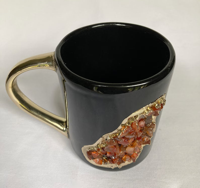 Wave - Set of 2 Black Ceramic Mugs