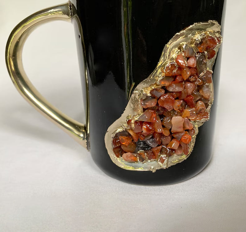 Wave - Set of 2 Black Ceramic Mugs
