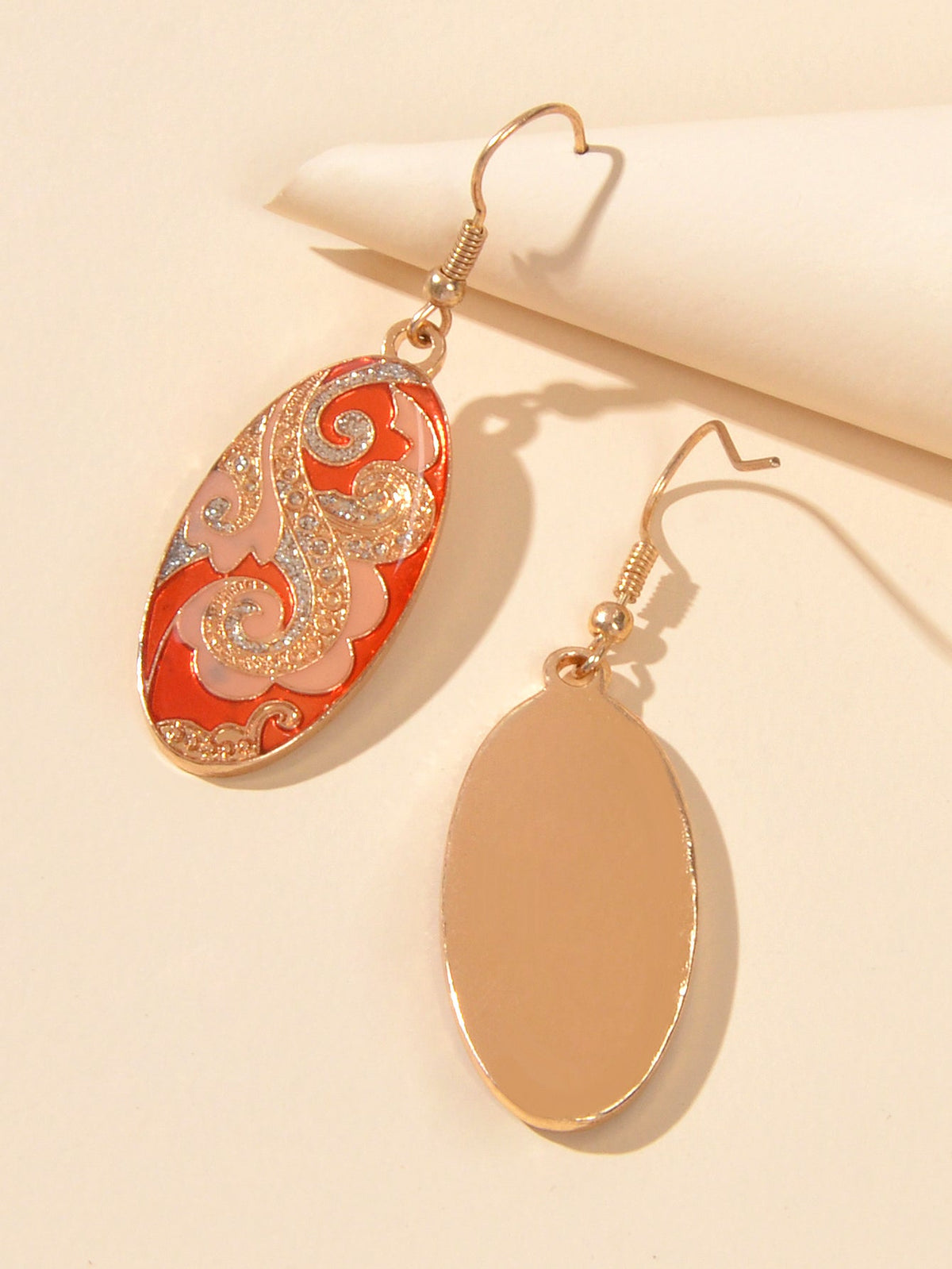Traditional Indian Ethnic Jewellery Rhinestone Oval Dangle Bohemian Earrings