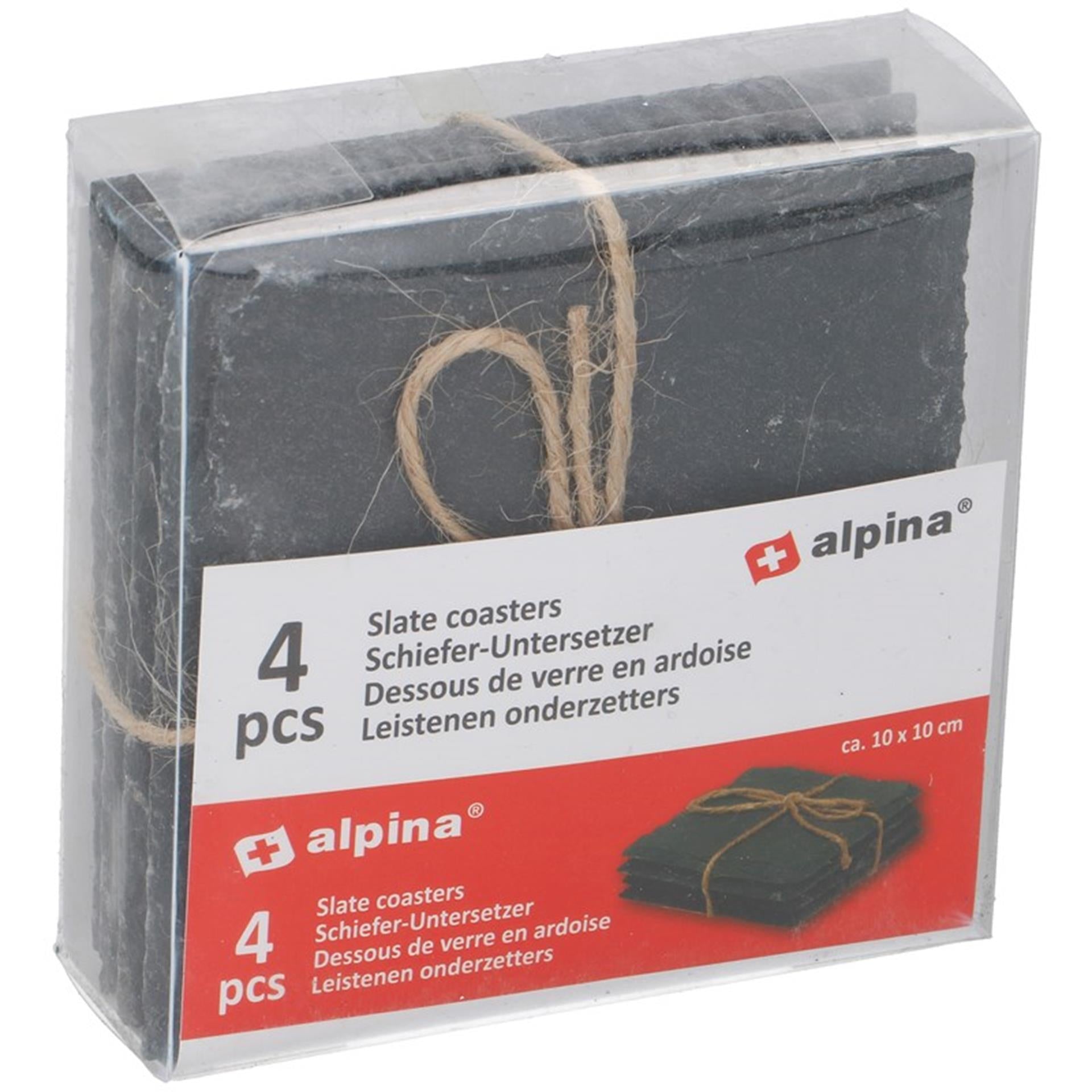 Alpina slate coasters 4 pieces