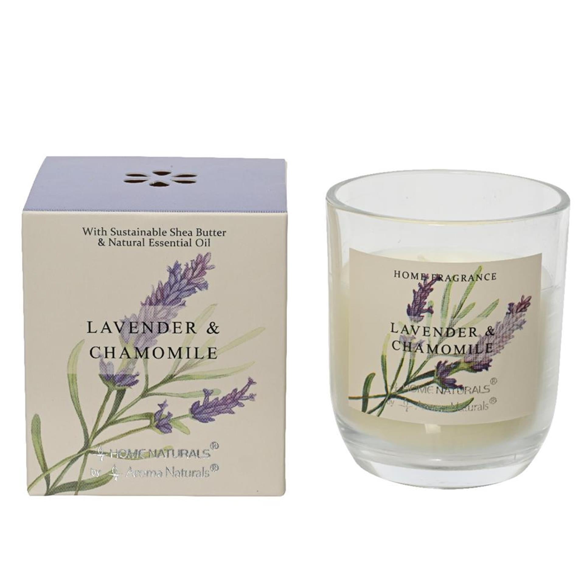 Decoris scented candle in glass lavender h9cm