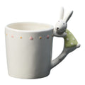White Ceramic Rabbit Mugs