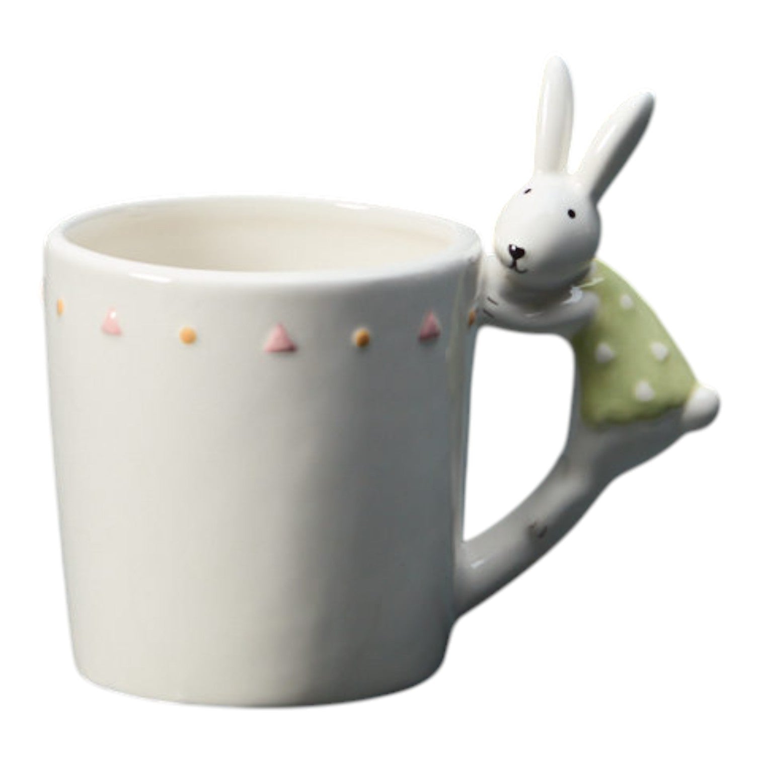 White Ceramic Rabbit Mugs