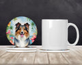 Sheltie Luau Large Sandstone Coasters Pack of 4