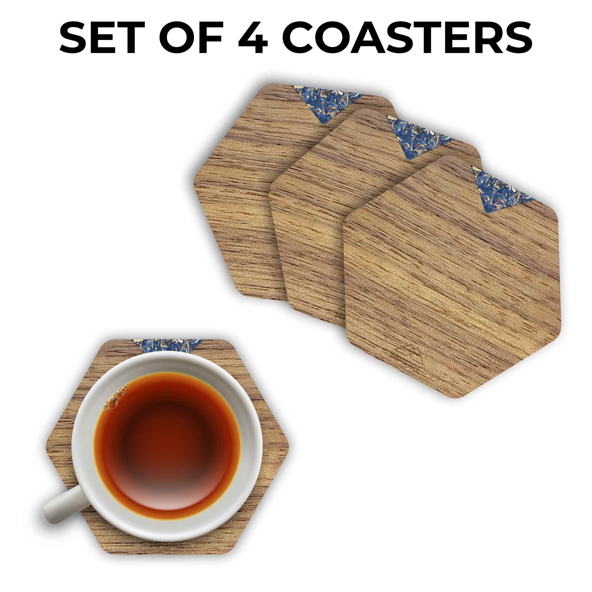 PERSONALIZED Wooden Coasters - American Walnut / Set of 4 Coasters