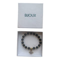Bijoux Third Eye Chakra Bracelet – Amethyst & Pearl (Unisex) - Black