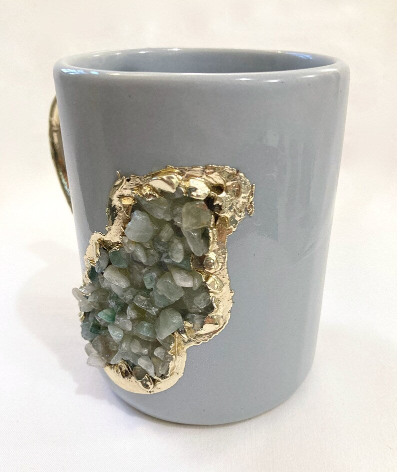 Wave - Set of 2 Grey Ceramic Mugs
