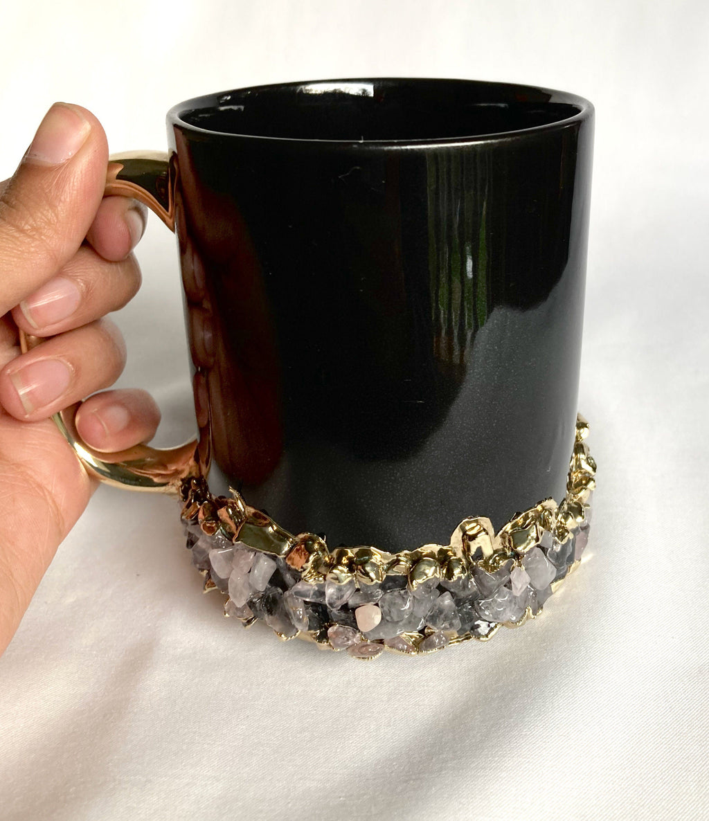 Sediments - Set of 2 Black Ceramic Mugs