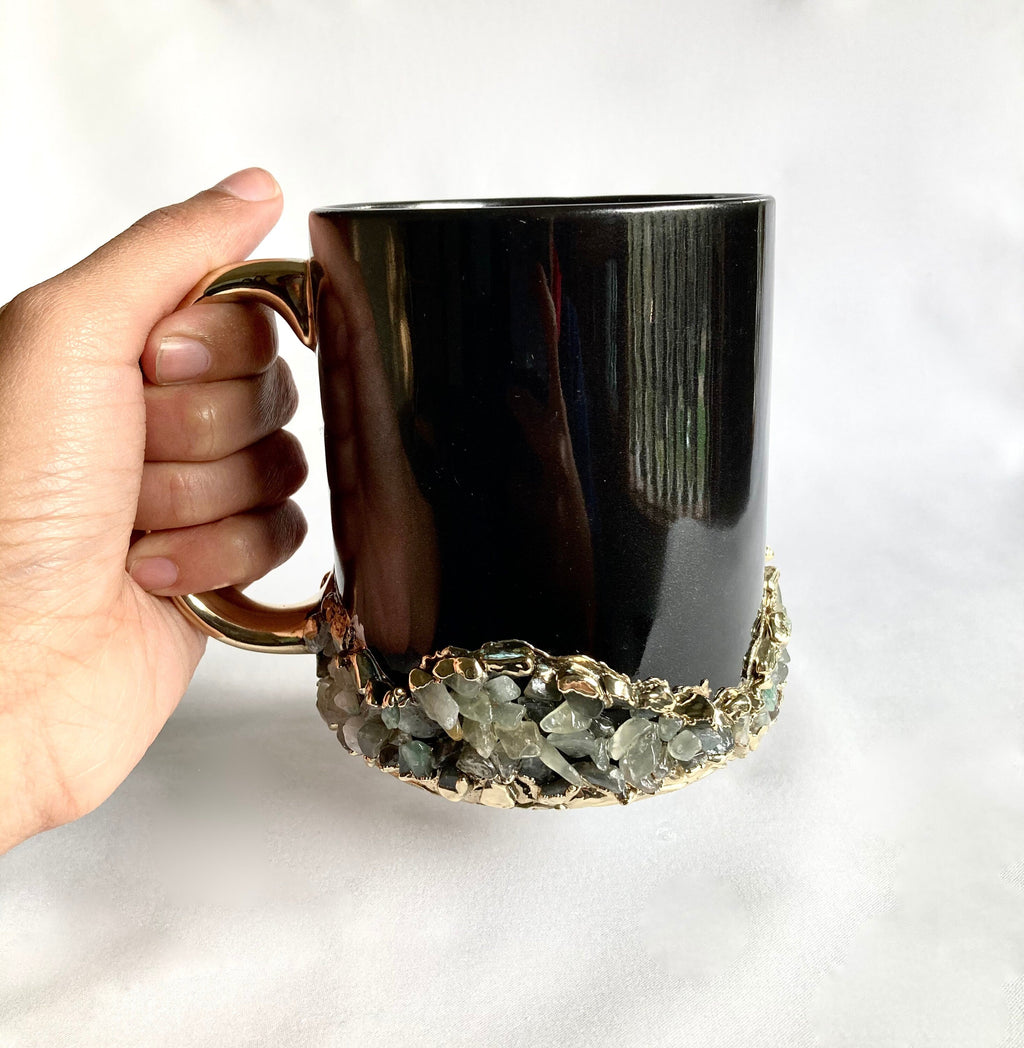 Sediments - Set of 2 Black Ceramic Mugs