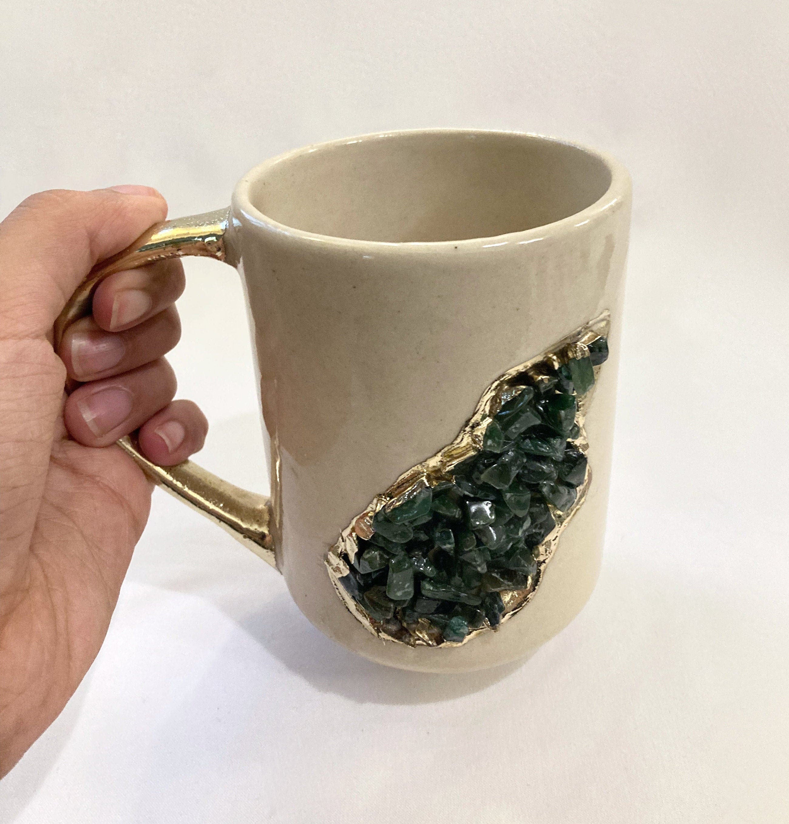 Wave - Set of 2 Cream Ceramic Mugs