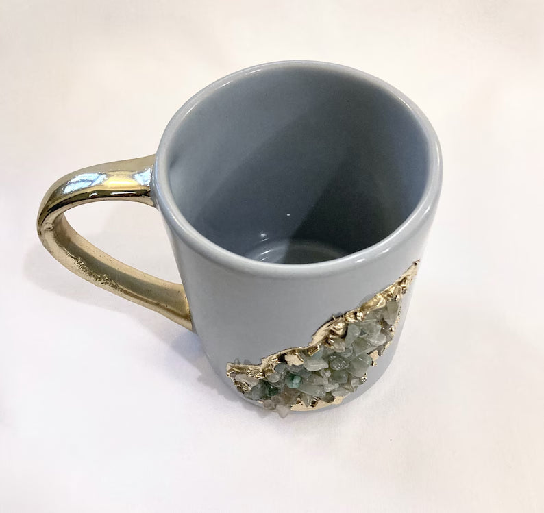 Wave - Set of 2 Grey Ceramic Mugs